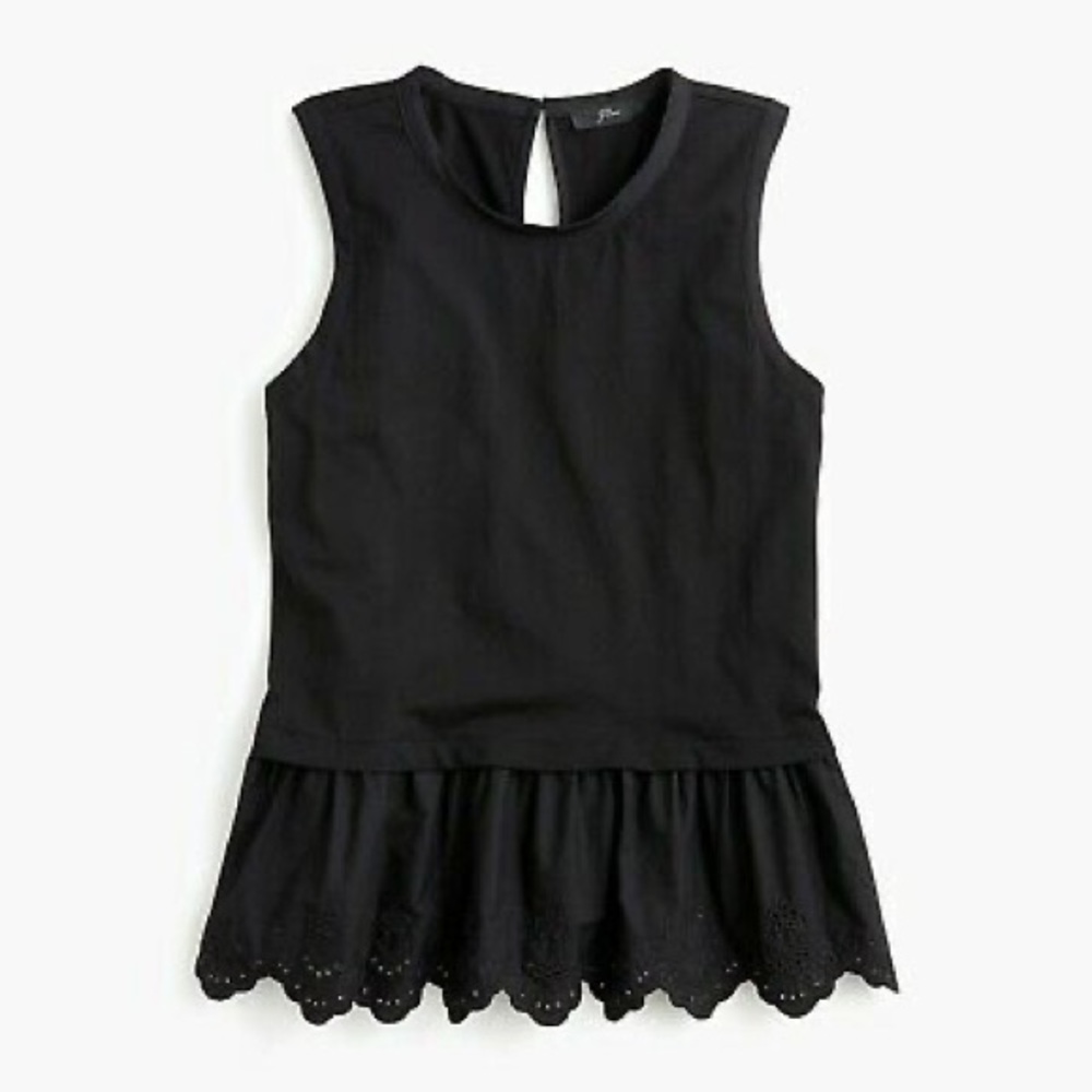 J.Crew Eyelet Peplum Tank